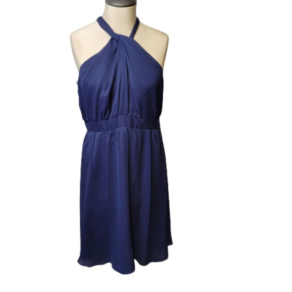 Navy Halter Neck Women’s Dress